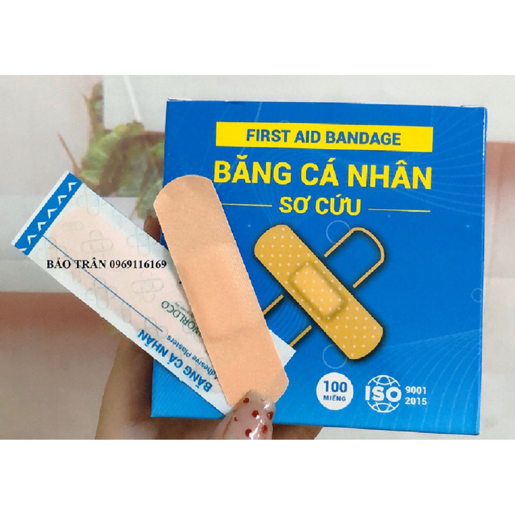 Băng cá nhân vải hộp 100 miếng - Chăm sóc, bảo vệ vết thương