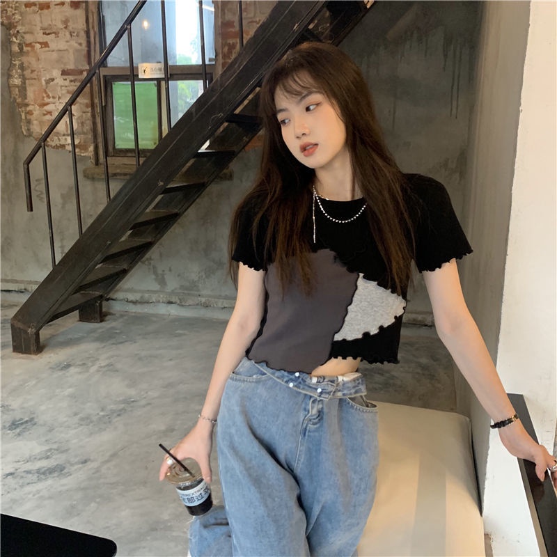 Áo Thun Tay Ngắn Cổ Tròn Phong Cách Hàn Quốc Cho Nữ JL-TX-281