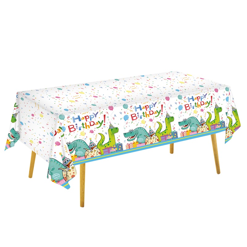 Khăn Trải Bàn In Hình Khủng Long Dùng 1 Lần Trang Trí Tiệc Sinh Nhật