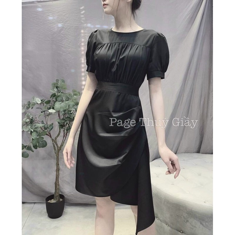 Váy thiết kế vạt chéo nhún ngực kèm ảnh thật | BigBuy360 - bigbuy360.vn