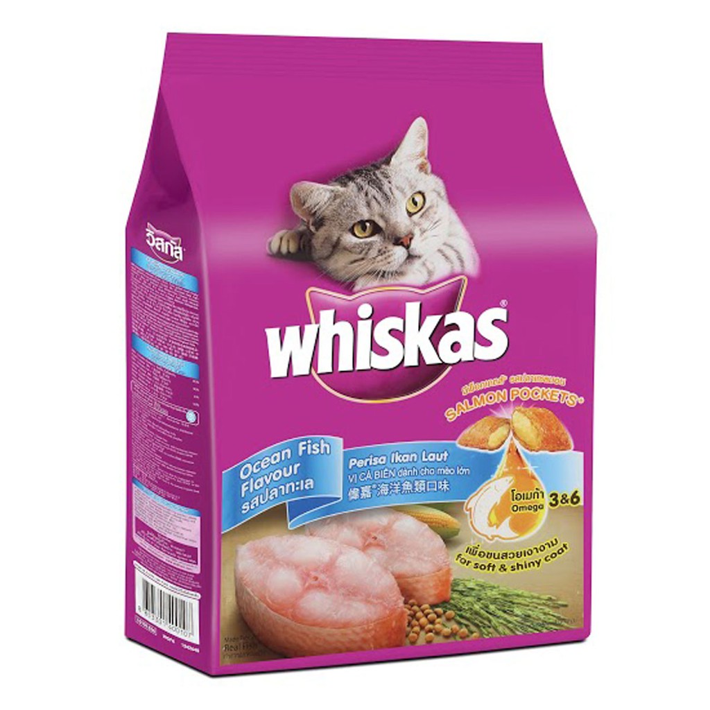 Thức ăn whiskas hạt cho mèo trưởng thành 1,2 kg