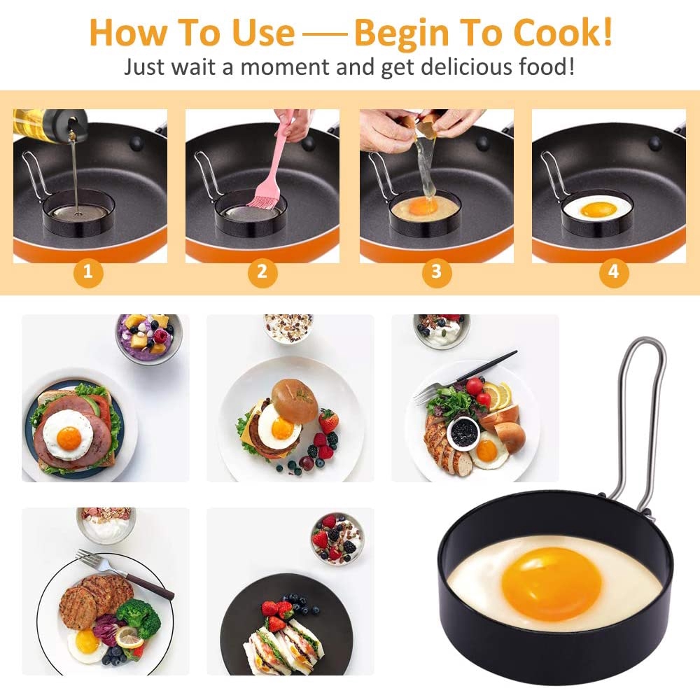 Khuôn Chiên Trứng Chống Dính Đa Năng Có Tay Cầm Tiện Lợi