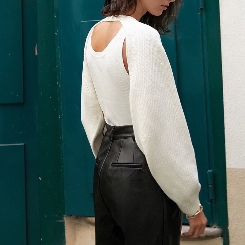 Áo khoác dáng ngắn tay dài Jang Wonyoung