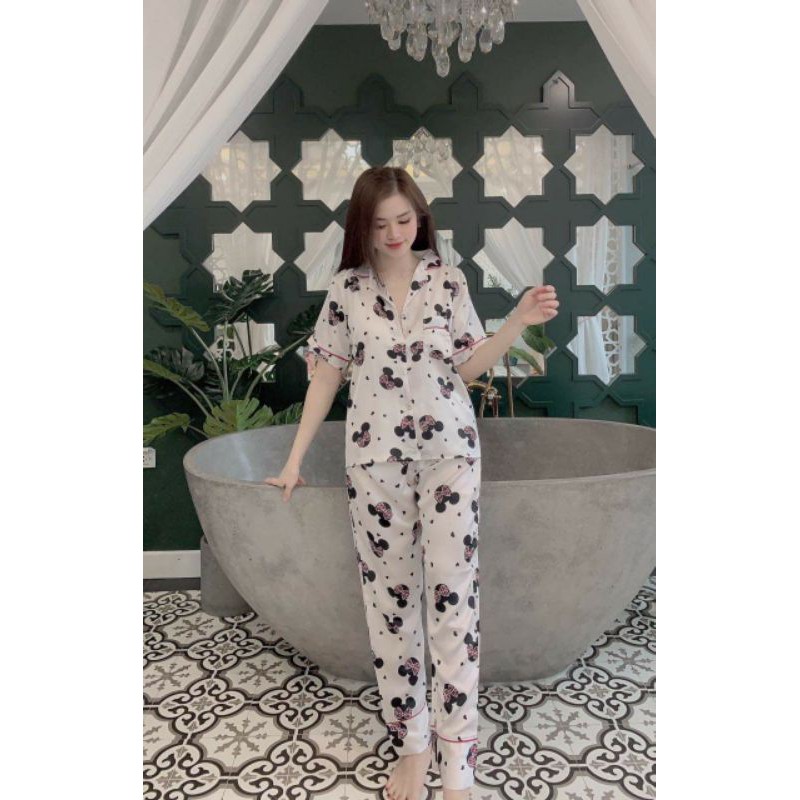 ĐỒ BỘ NỮ PIJAMA LỤA, QUẢNG CHÂU LOẠI I_ CHUẨN CHẤT CHUẨN FORM _FREESIZE<64KG_SIÊU ĐỈNH | BigBuy360 - bigbuy360.vn