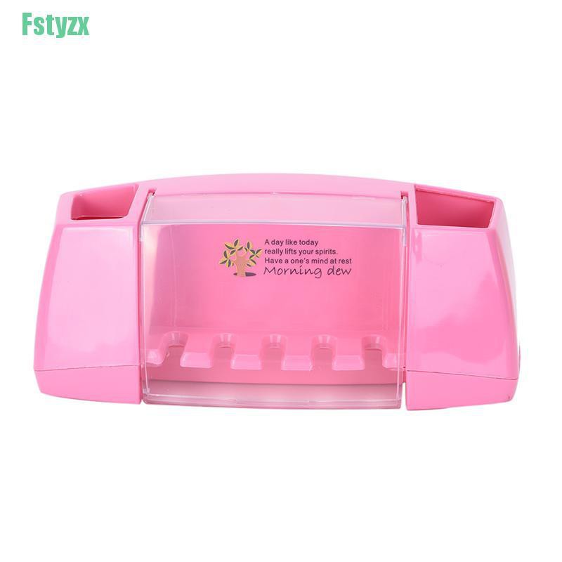 fstyzx Multifunctional toothbrush holder storage box bathroom accessories suction hooks