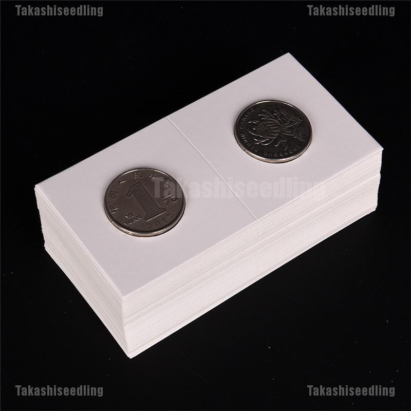 Bộ 60 Tông Màu Trắng Giữ Tiền Xu 2x2 Kèm Tay Cầm