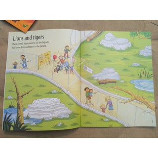 Dính dán - Usborne sticker book - Zoo