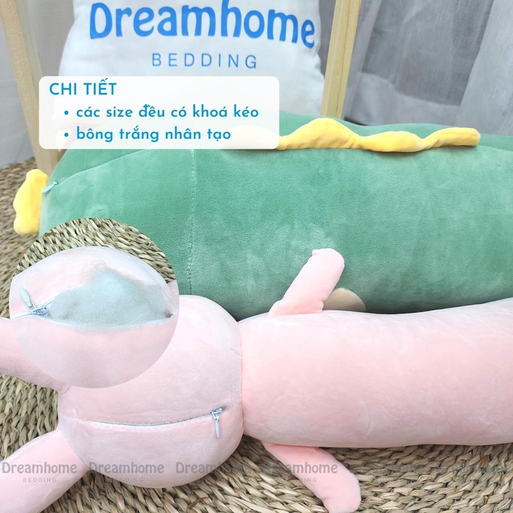 Gấu cho bé ôm ngủ, gối ôm hình thú thỏ, khỉ, ếch xanh, sư tử 4 size cho bé từ sơ sinh DREAMHOME