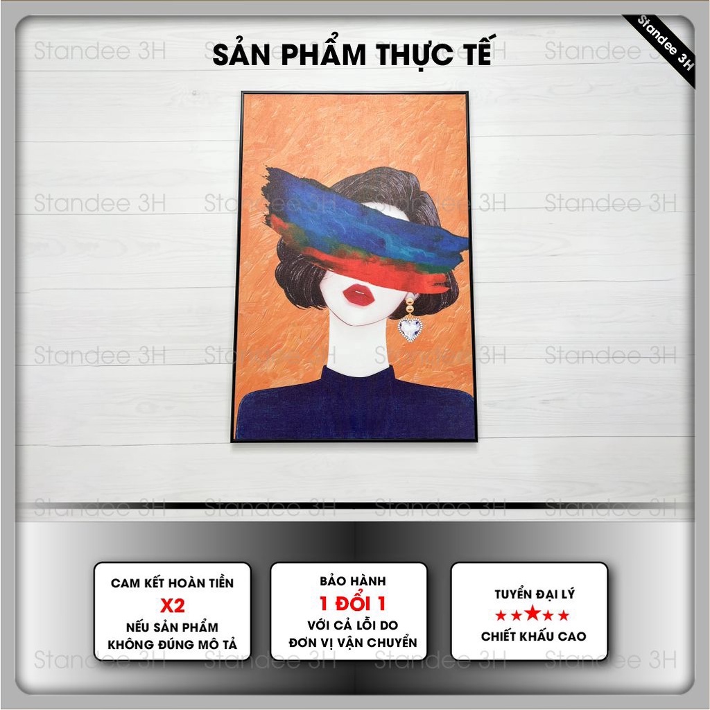 Tranh treo tường canvas có khung viền cao cấp, Tranh treo phòng khách, phòng ngủ, cầu thang | 3H