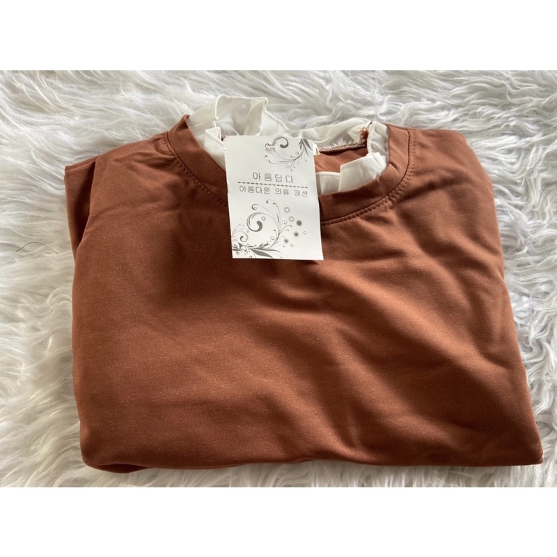 Bộ Bầu Nỉ cổ pha ren ,bo viền -Hàng loại 1 -mặc thu đông ,ảnh thật cận chất-dáng dễ mặcfreesize 43-68kg