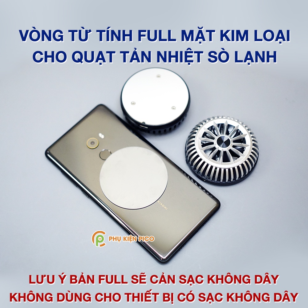 Miếng dán tản nhiệt điện thoại - Vòng từ tính sạc không dây cho IP Magsafe - Vòng Kim loại hỗ trợ quạt tản nhiệt sò lạnh