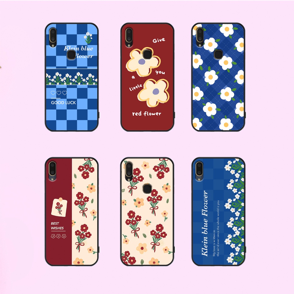 Ốp Vivo V11 / V11i in hình hoa cỏ nhẹ nhàng,họa tiết caro xinh xắn.ốp lưng chống sốc
