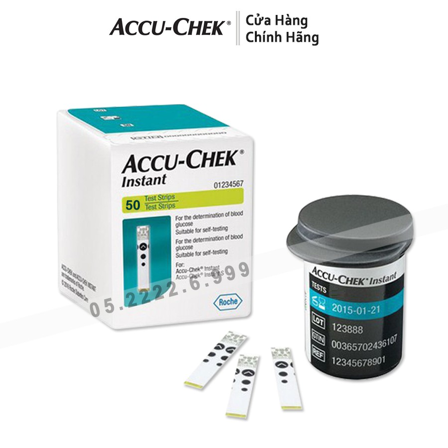 Que Thử Đường Huyết Accu-Chek Instant 50 que và hộp 25 que -  hàng chính