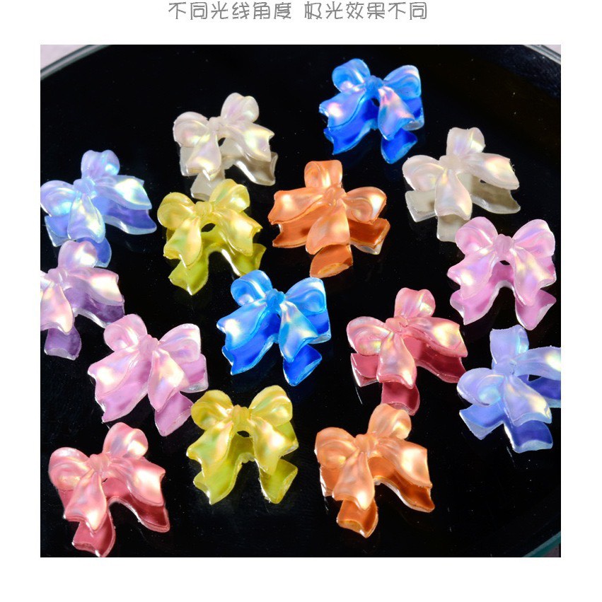 Nơ Lì Ánh Xà Cừ Hàn Quốc Đính Móng