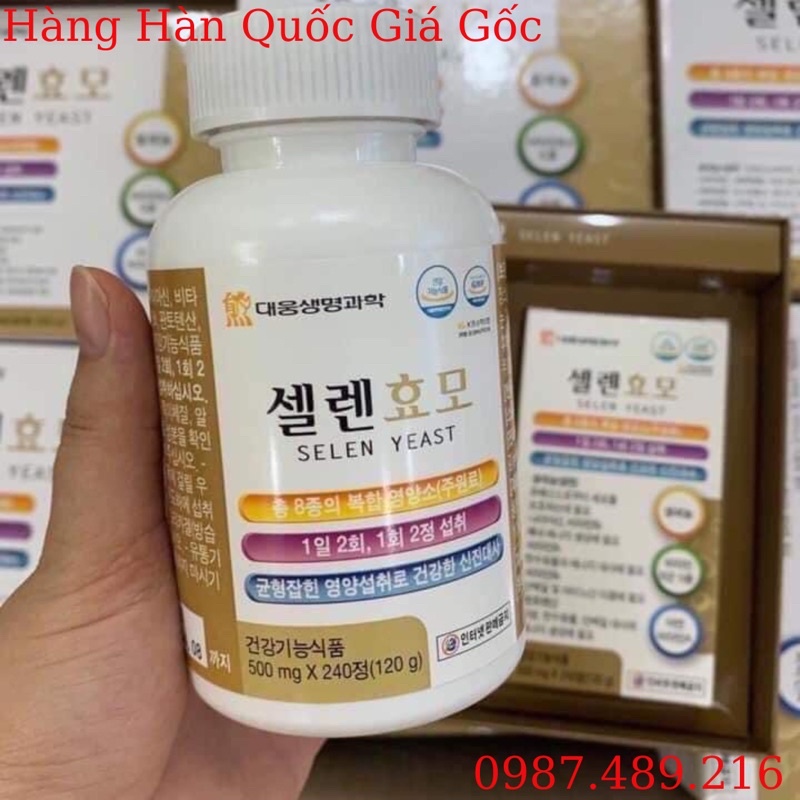 Viên Uống Tăng Cân D Selen Yeast Hàn Quốc, Hộp 2 Lọ * 240 Viên, Giúp Ăn Ngon, Khỏe Mạnh