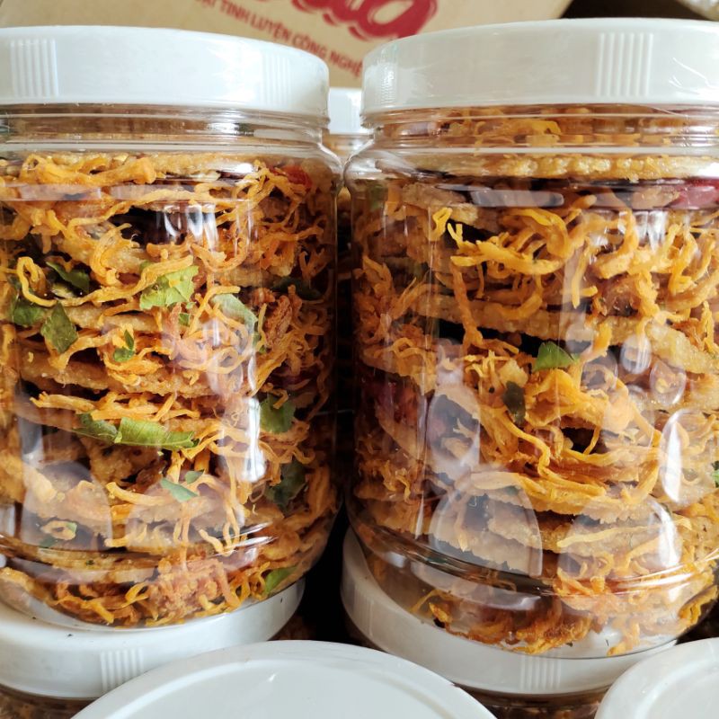 500g Cơm cháy mắm hành lắc khô gà .