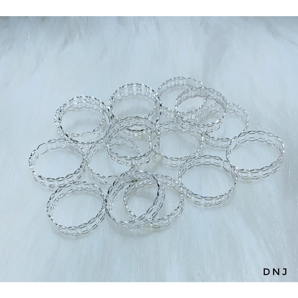 Nhẫn bạc thật nhẫn kim tiền trơn chuẩn bạc ta - Kho sỉ bạc Nhất Linh