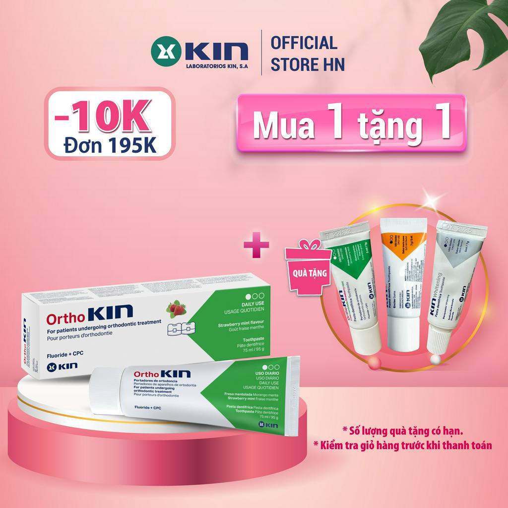 Kem Đánh Răng Ortho Kin Cho Răng Niềng, Chỉnh Nha Chăm Sóc Chuyên Biệt 75ml