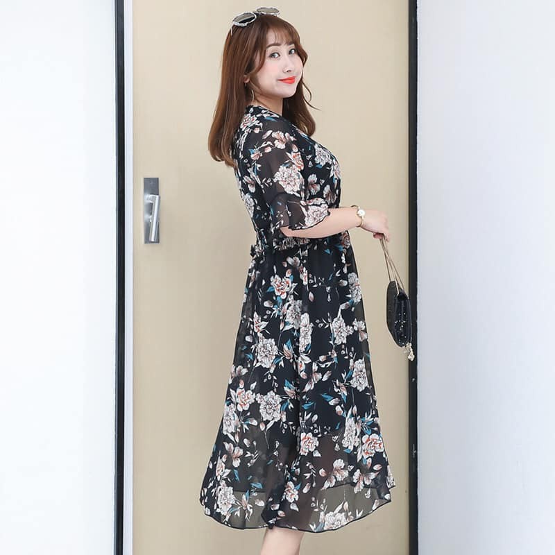 DM1173 - Đầm chiffon hè cho người mập hàng nhập