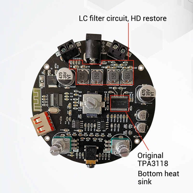 Bảng Mạch Khuếch Đại Âm Thanh 2 Kênh Mini BT 5.1 Chất Lượng Cao