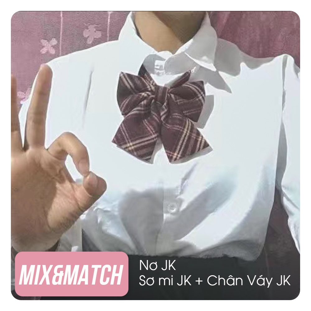 Nơ cài cổ áo JK phong cách học sinh Nhật Bản dễ thương nhiều màu sắc N00006