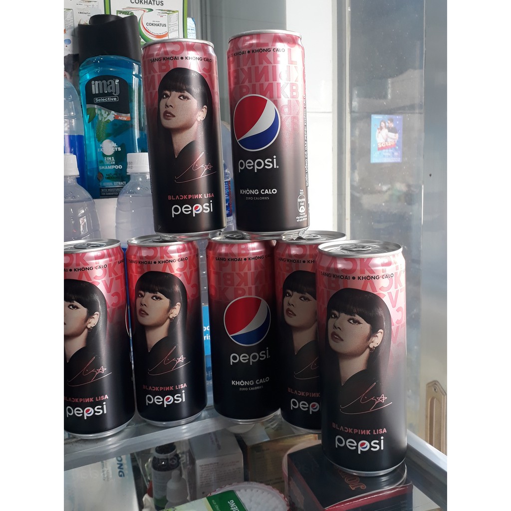 [ FULL VER HỒNG, xanh ] [ GRABEXPRESS GIAO NGAY ]Pepsi x Blackpink ver Hồng và xanh