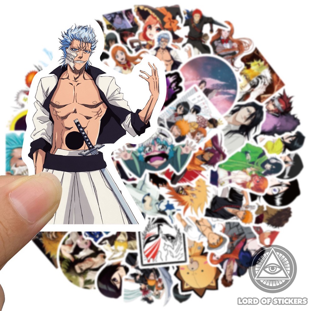 Set 50 Hình Dán Bleach Sticker Truyện Tranh Anime Manga Chống Thấm Nước Trang Trí Mũ Bảo Hiểm, Laptop, Sổ, Đàn Guitar