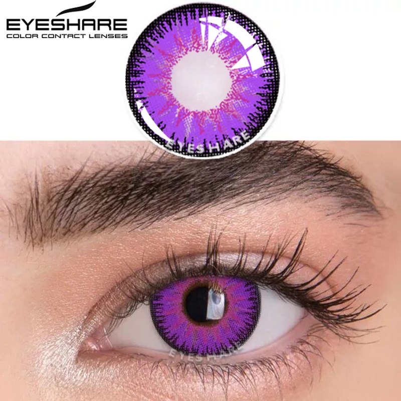 EYESHARE Cặp Kính Áp Tròng Nhiều Màu Sắc Thời Trang Cho Halloween
