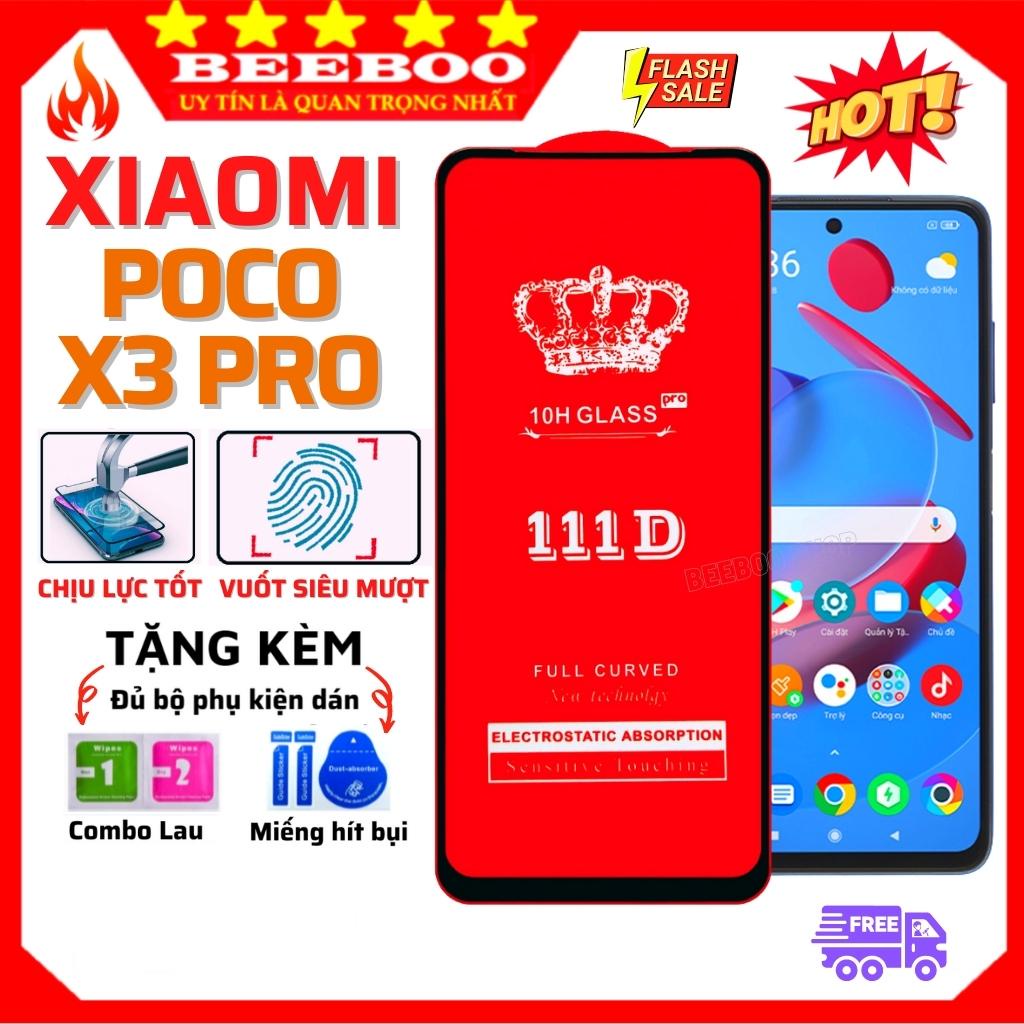 Kính cường lực Xiaomi POCO X3 PRO - Siêu mượt cao cấp- Full màn hình 111D và trong suốt - Cam kết hình thật 100%.