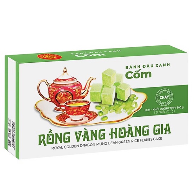 Thanh Hoá - Bánh Đậu Xanh Cốm Rồng Vàng Hoàng Gia H24 300g