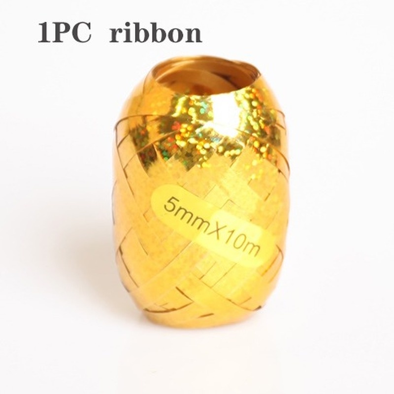 Cuộn Dây Ruy Băng Màu Vàng Hồng 5mm * 10m Trang Trí Bong Bóng