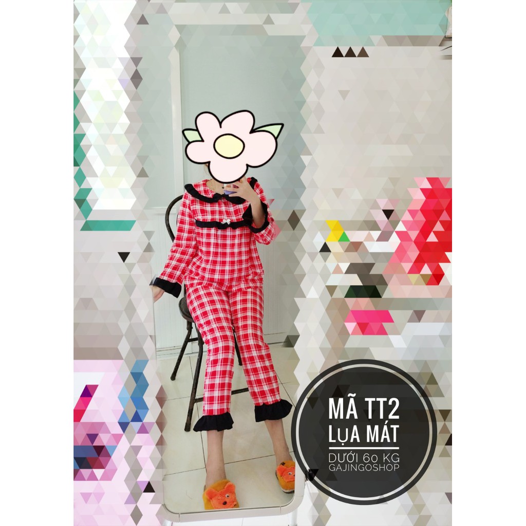 TT90 - Set bộ cánh dơi - set tiểu thư dưới 60 kg - set bộ PIJAMA CÁNH DƠI HÌNH THẬT 100% | BigBuy360 - bigbuy360.vn