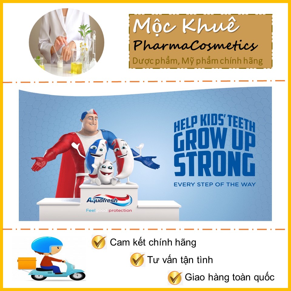 Kem đánh răng Aquafresh trẻ em giúp ngừa sâu răng cho bé Aquafresh Big teeth Little teeth cho bé chính hãng  tuýp 50ml