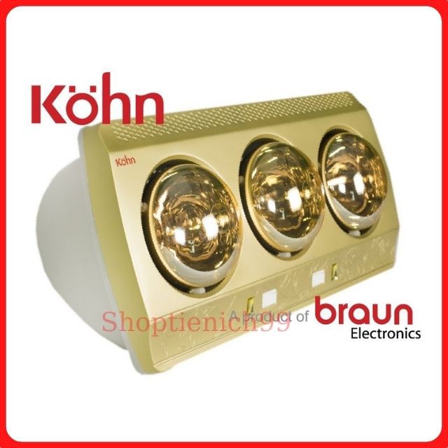 [BH 5 NĂM] Đèn Sưởi Nhà Tắm Kohn ( Đức) 3 Bóng KN03G (KP03G) Chính Hãng Siêu Bền Giá Rẻ Bảo Hành 5 Năm Bóng Hỏng 1 Đổi