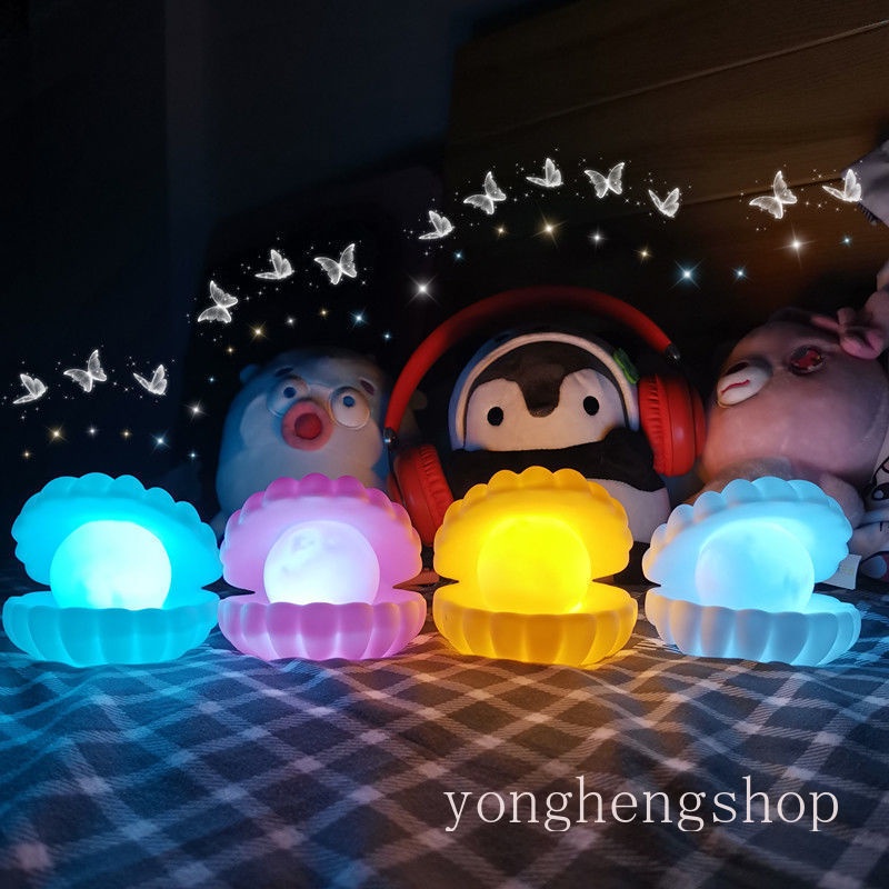 Đèn ngủ để bàn hình vỏ ngọc trai sáng tạo