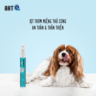 CHAI XỊT THƠM MIỆNG THÚ CƯNG CHÓ MÈO KHỬ MÙI HÔI MIỆNG NANO BẠC AHT CORP XCLEAN PET 10ML