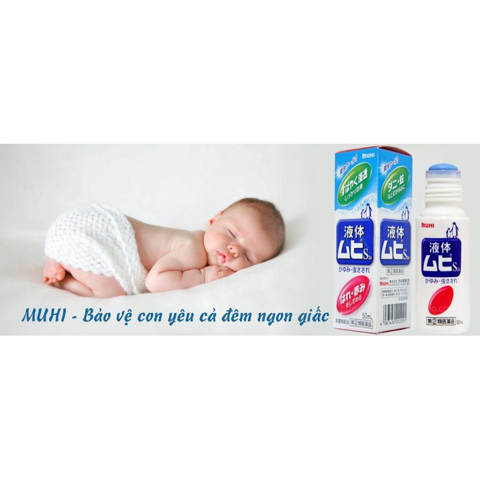 Lăn bôi muỗi Muhi Nhật Bản và côn trùng cắn 50ml - Nội Địa Nhật