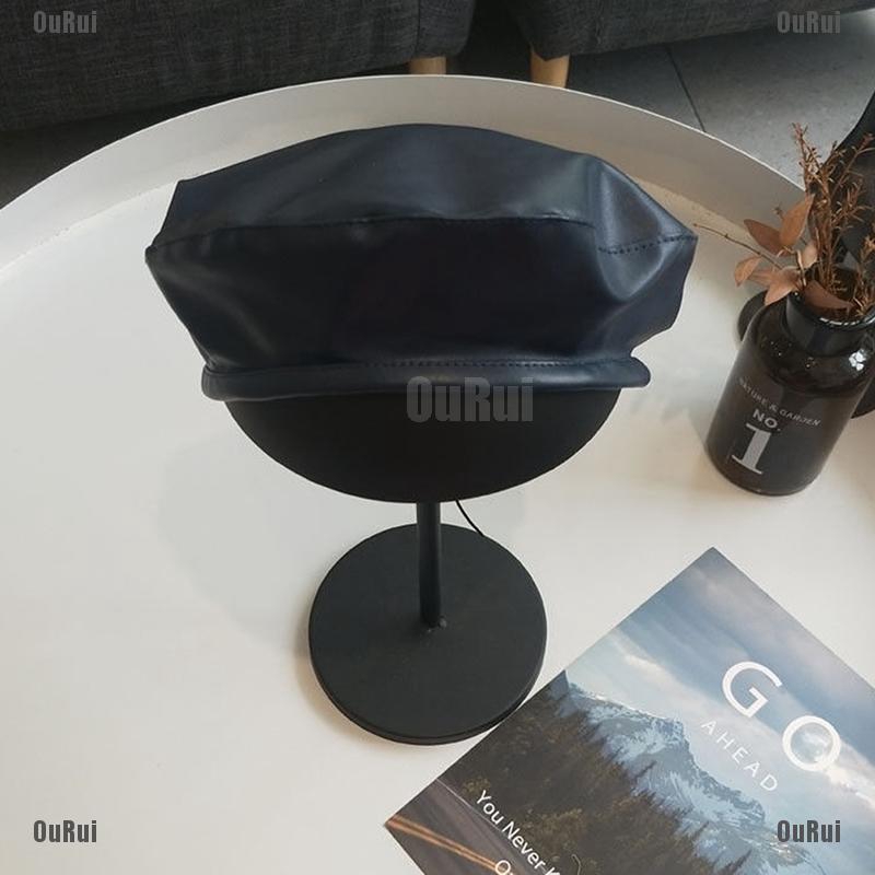 Mũ beret bằng da PU phong cách vintage cho nữ