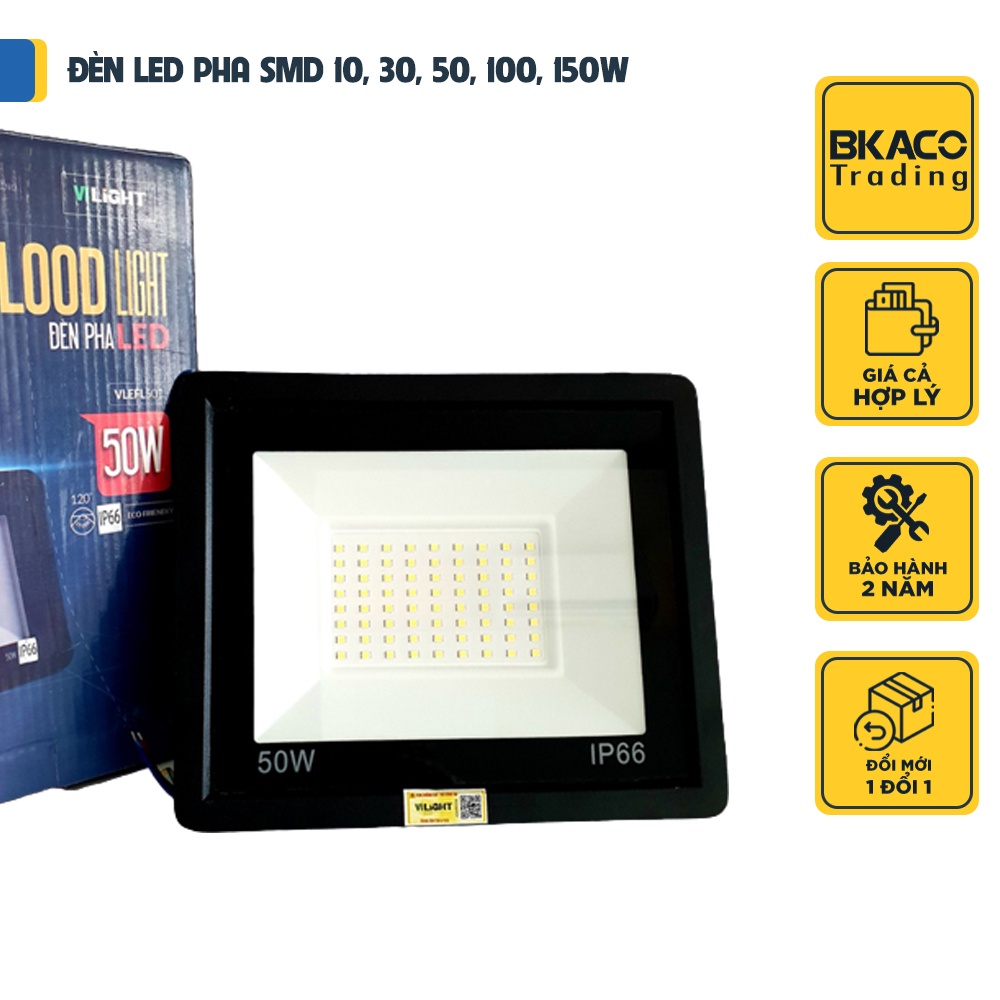 Đèn pha Led siêu sáng 50W Vi-Light VLEFL501 sáng trắng 6500K