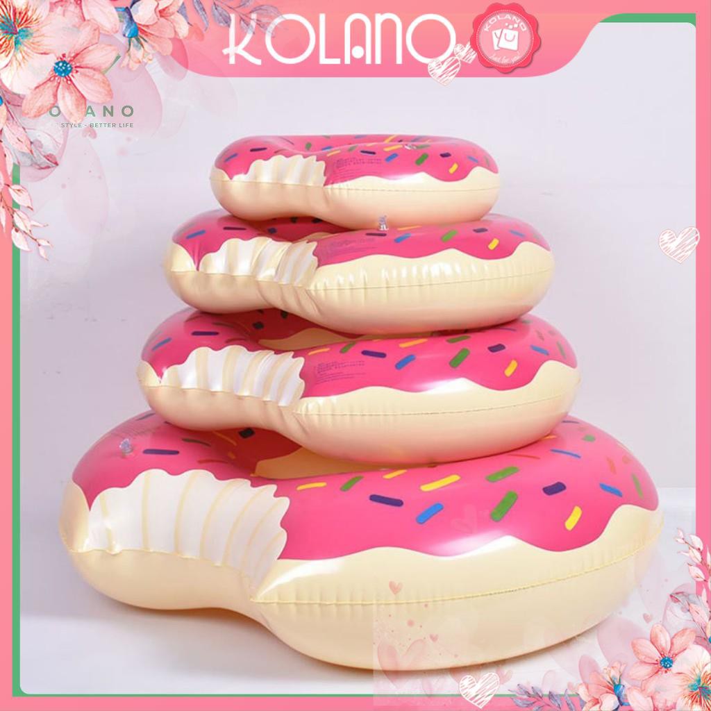 Phao bơi trẻ em KOLANO size 60 cm cho bé tập bơi an toàn hình bánh vòng Donut dễ thương SS-001301