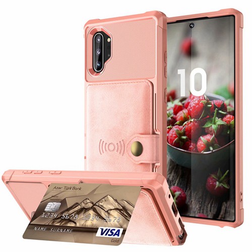 Ốp Điện Thoại Da Sang Trọng Có Ngăn Đựng Thẻ Cho Samsung Galaxy Note 10 Note 10 Plus