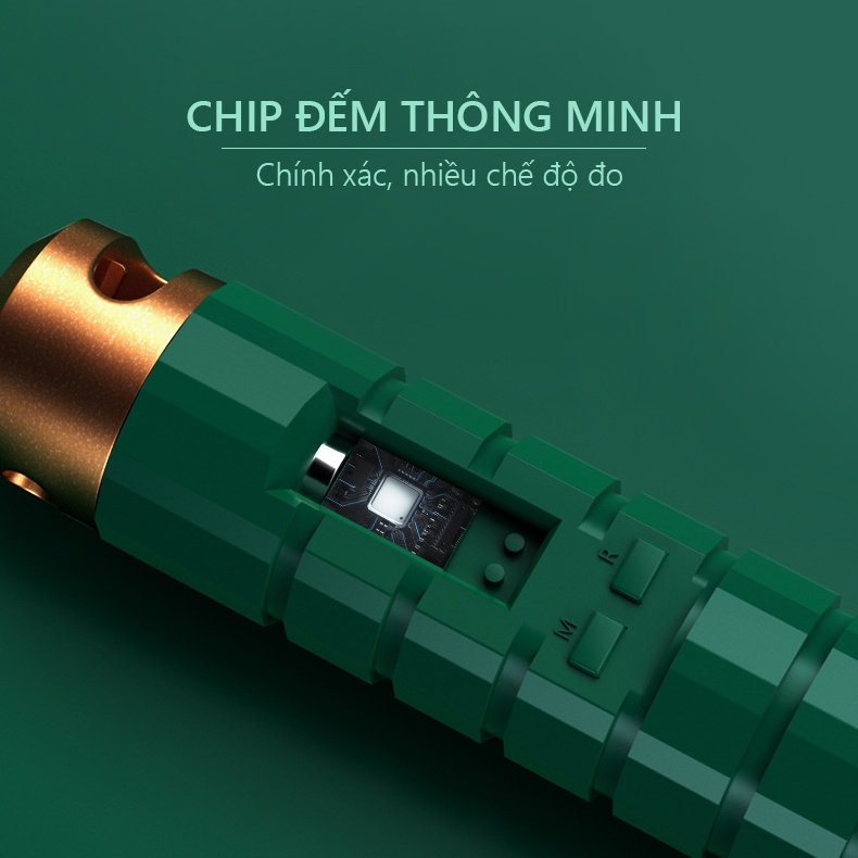 Dây nhảy thể thao, lõi thép cao cấp Rhino J501 tự động đếm số, tích hợp đo calo