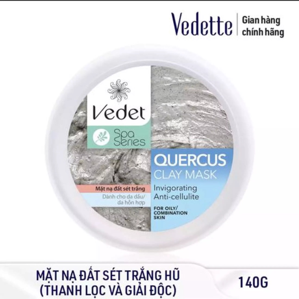 Mặt nạ đất sét trắng Quercus Vedette hủ 140g