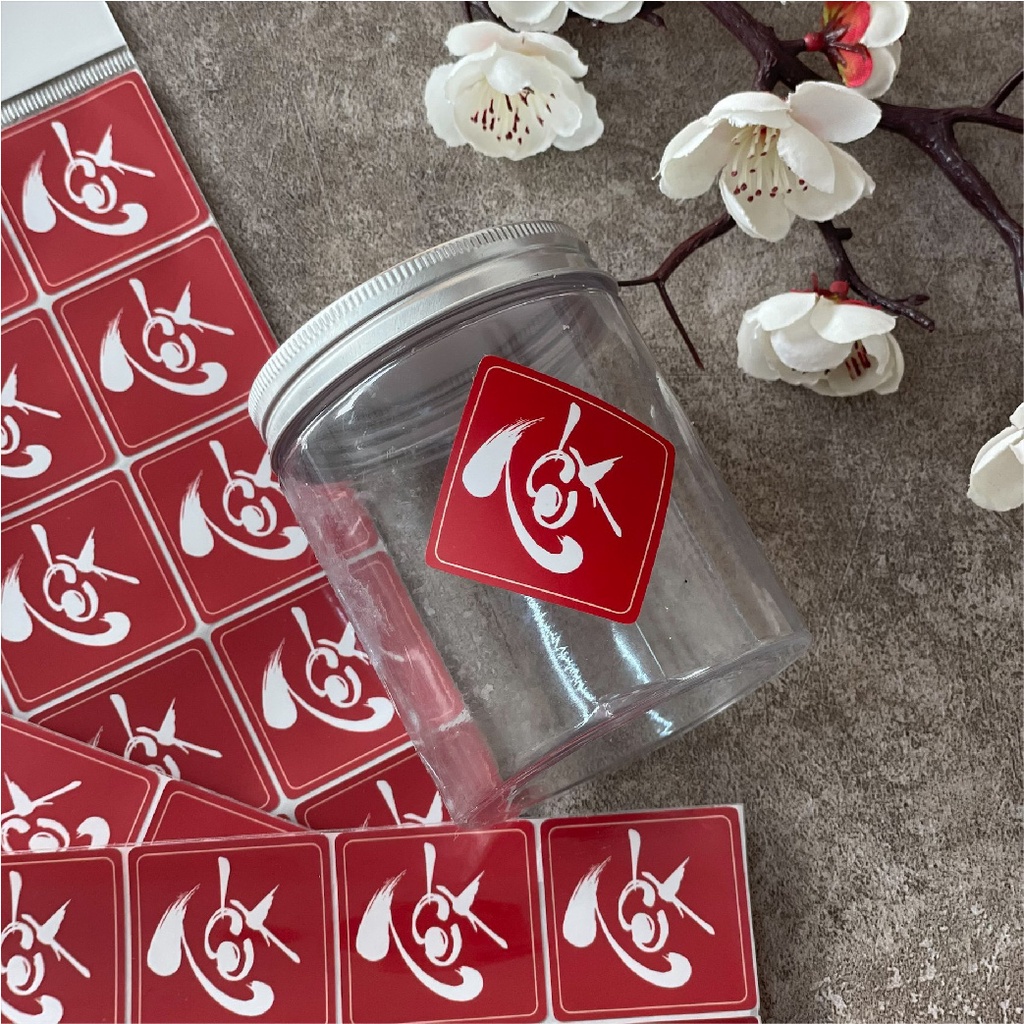 Combo 20 tem dán tết, nhãn dán hộp hình vuông kích thước 5cm