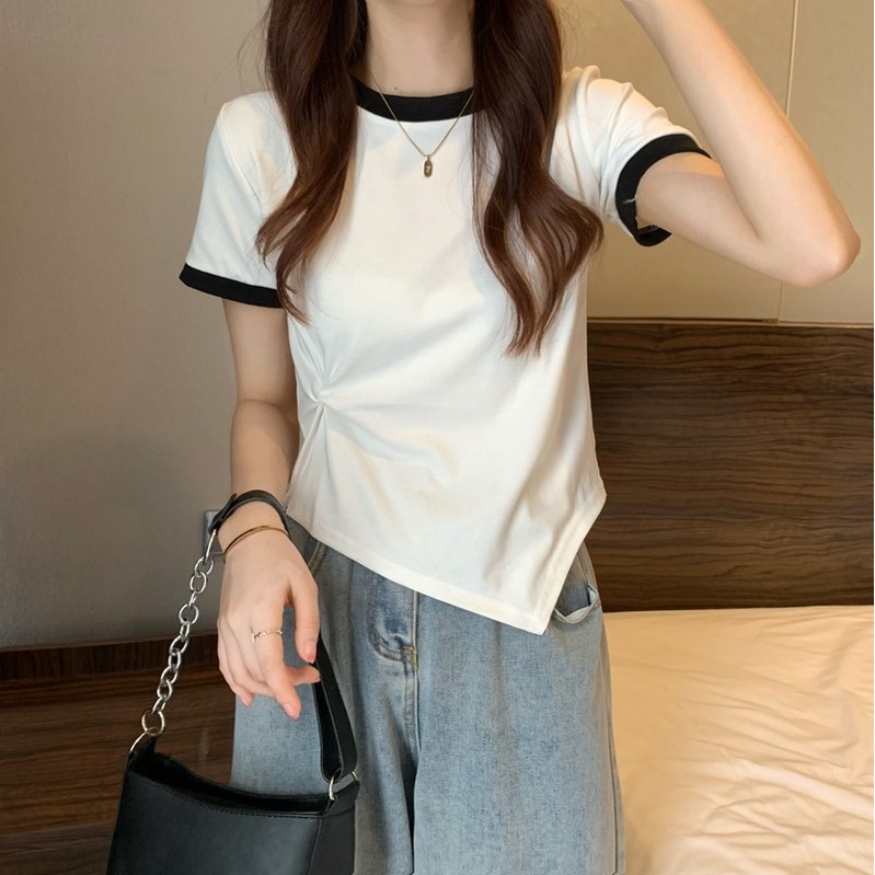 NRVP Áo Thun Mỏng Tay Ngắn Phong Cách Hàn Quốc Mới Mùa Hè 2022 Dành Cho Nữ