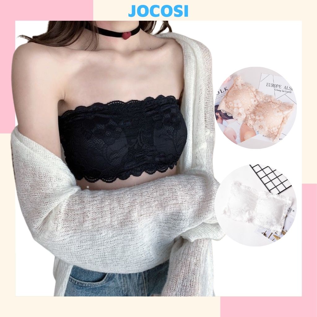 Áo bra ren không dây nữ đẹp, áo lót không dây cúp ngực mặc áo hở lưng JOCOSI B088