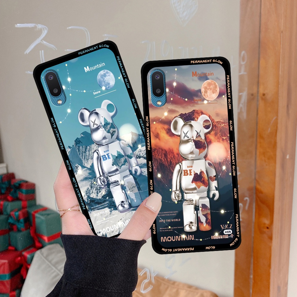 Ốp lưng Samsung A02 - M02 in hình họa tiết Mountain, Be@rbrick dễ thương (T13 - T18)