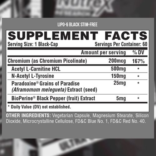 LIPO 6 BLACK STIM-FREE NUTREX 60 VIÊN - ĐỐT MỠ KHÔNG KÍCH THÍCH | BigBuy360 - bigbuy360.vn