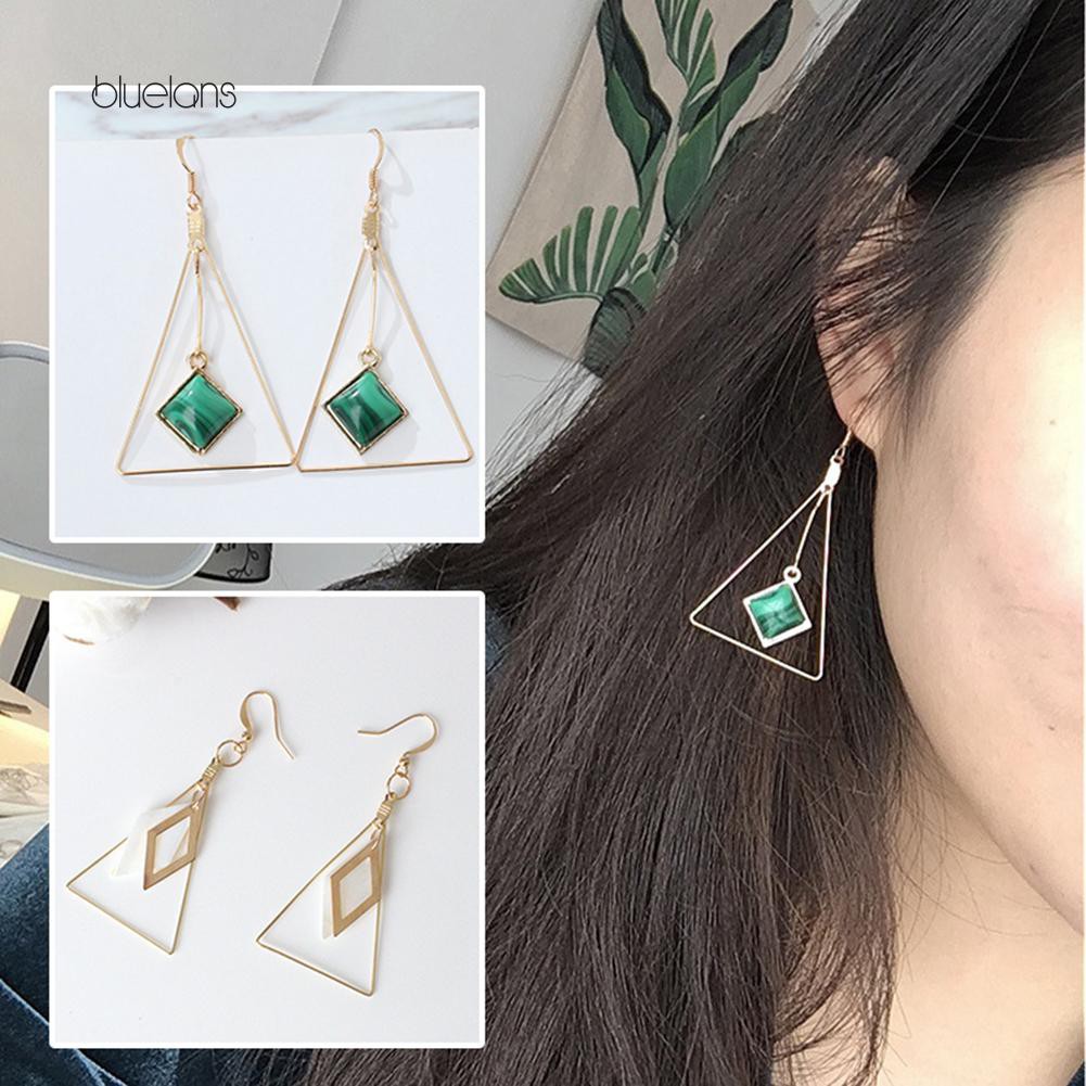 Đôi Bông Tai Hình Tam Giác Thời Trang Cho Nữ