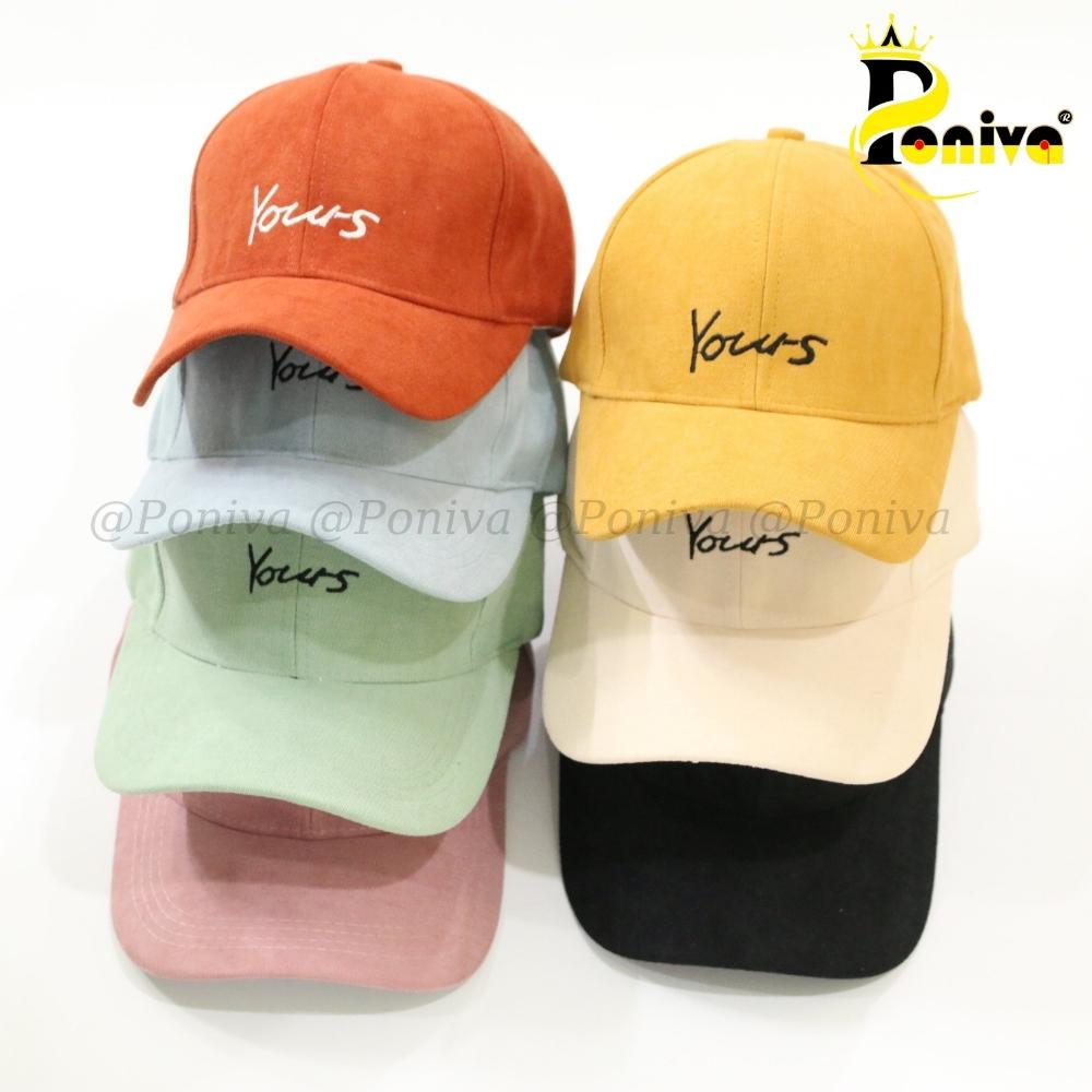 Mũ lưỡi trai nam nữ thêu chữ YOURS form unisex MS001 phong cách Ulzzang Thời trang PONIVA siêu hot